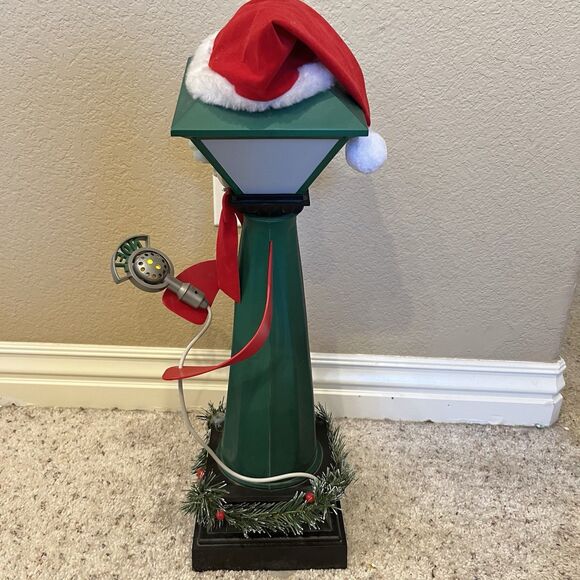 Telco Frank E Post Singing Animated Christmas Lamp Post Tested Works Vtg READ - Picture 10 of 11